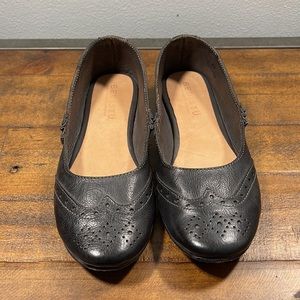 Bed Stu Black Leather Flats